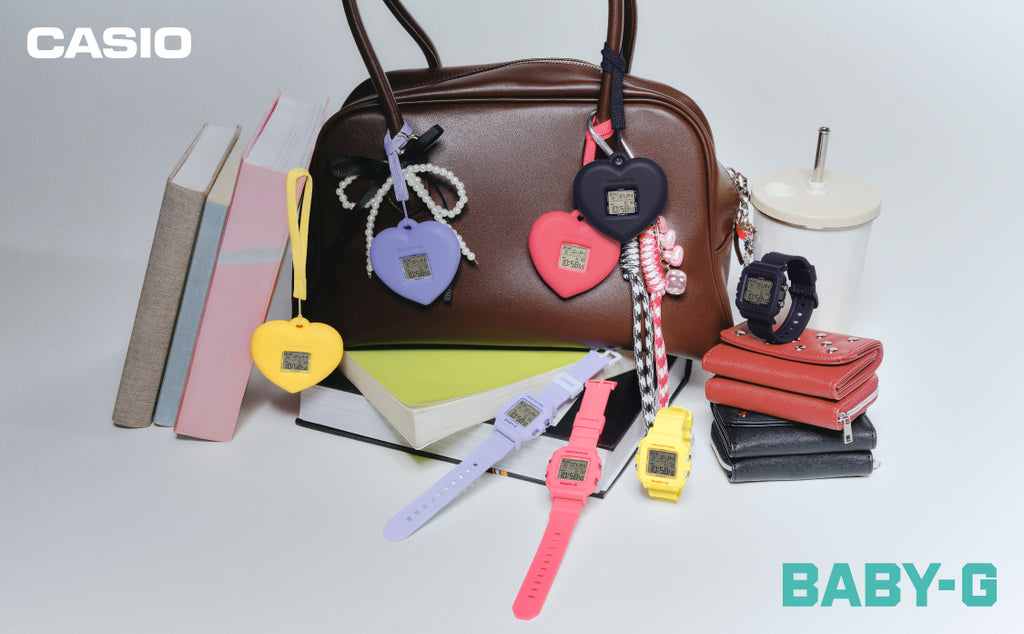 BABY-G BABY-G+PLUS ベイビージープラス ハートポップカラー BGD-10KH-9JR レディース 電池式 デジタル スクエア 樹脂バンド イエロー 専用ホルダーつき