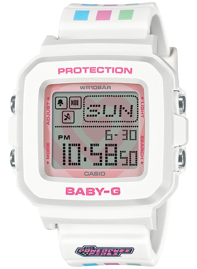 BABY-G BABY-G+PLUS パワーパフ ガールズ コラボレーションモデル BGD-10KPP-7JR レディース 腕時計 電池式 デジタル スクエア 樹脂バンド 国内正規品 カシオ