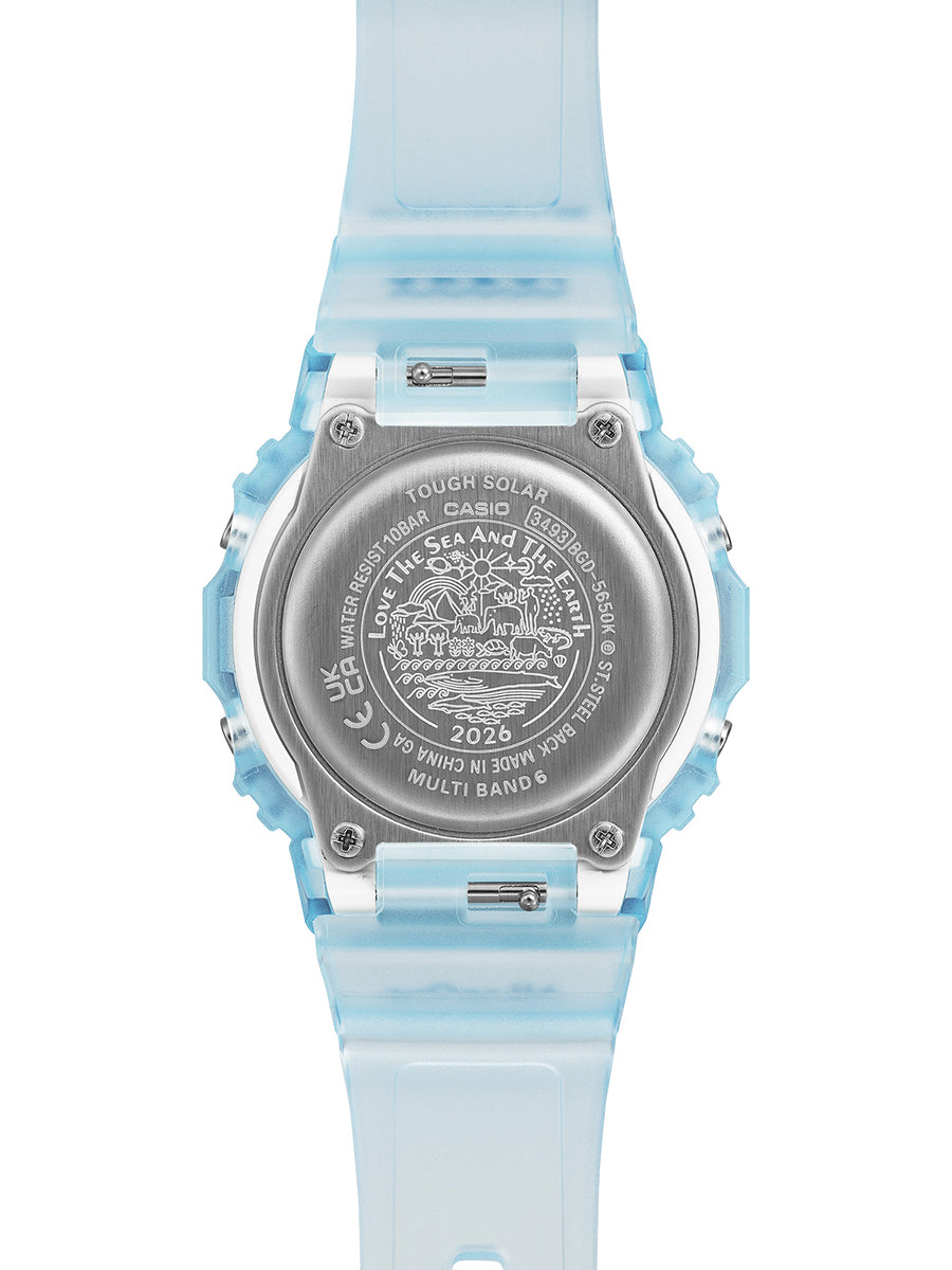 BABY-G アイサーチ・ジャパン コラボレーションモデル 2026 BGD-5650K-2JR レディース 電波ソーラー デジタル スクエア イルクジ