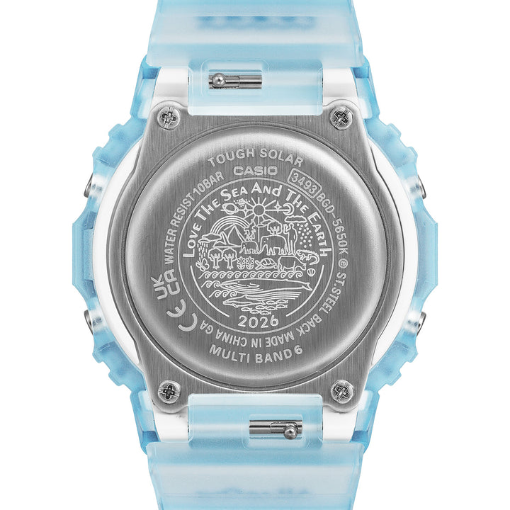 BABY-G アイサーチ・ジャパン コラボレーションモデル 2026 BGD-5650K-2JR レディース 電波ソーラー デジタル スクエア イルクジ