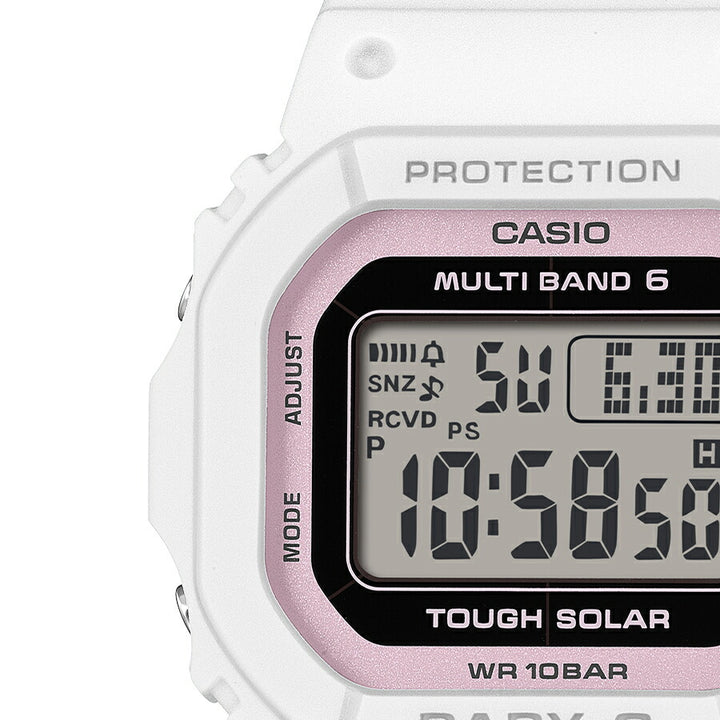 BABY-G スプリングパッケージ 2026 ホワイト ピンク BGD-5650SP-7CJR レディース 電波ソーラー デジタル スクエア