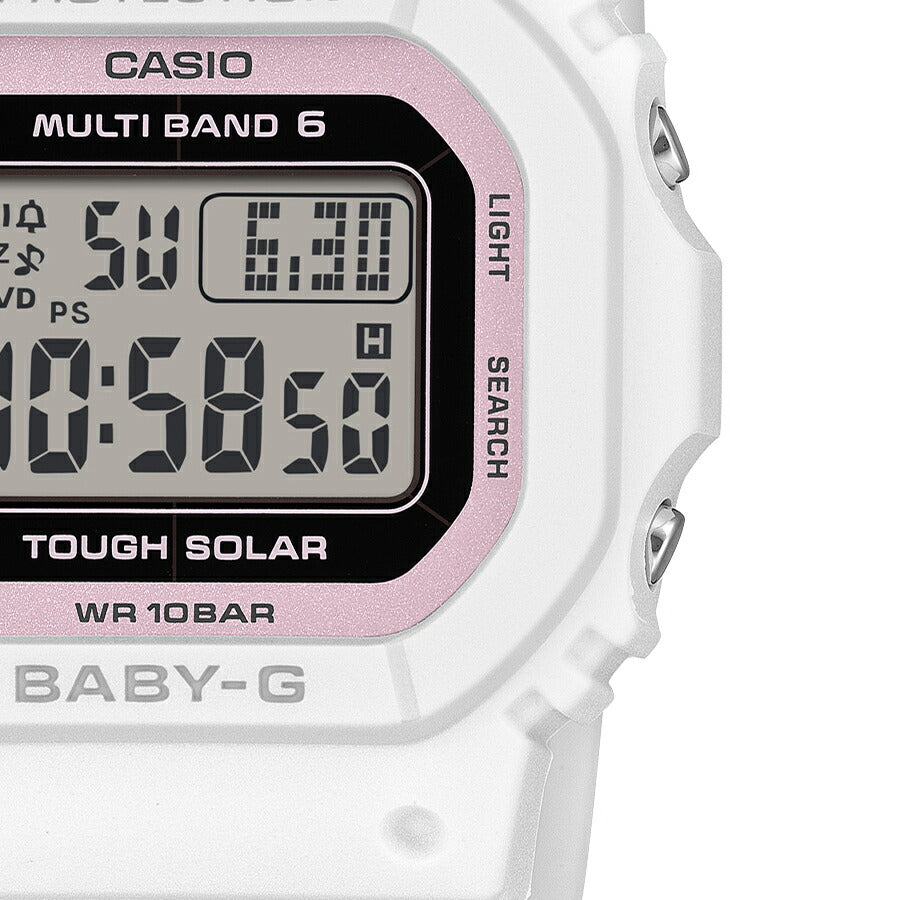 BABY-G スプリングパッケージ 2026 ホワイト ピンク BGD-5650SP-7CJR レディース 電波ソーラー デジタル スクエア