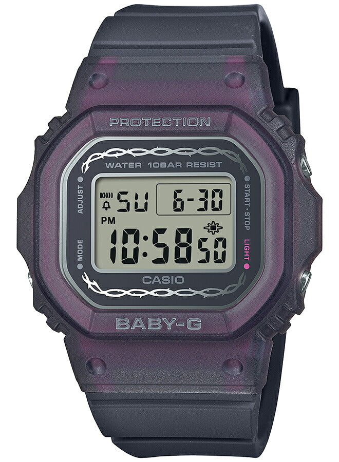 BABY-G プレシャスハートセレクション 2024 バラ BGD-565RS-8JF レディース 腕時計 電池式 デジタル スクエア 樹脂バンド レッド 国内正規品 カシオ