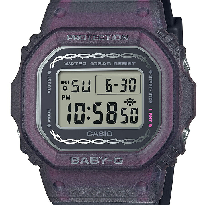 BABY-G プレシャスハートセレクション 2024 バラ BGD-565RS-8JF レディース 腕時計 電池式 デジタル スクエア 樹脂バンド レッド 国内正規品 カシオ