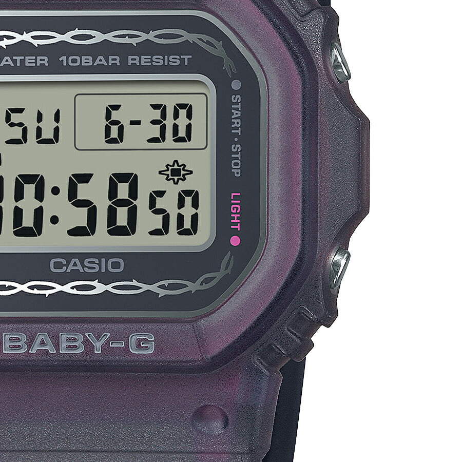 BABY-G プレシャスハートセレクション 2024 バラ BGD-565RS-8JF レディース 腕時計 電池式 デジタル スクエア 樹脂バンド レッド 国内正規品 カシオ