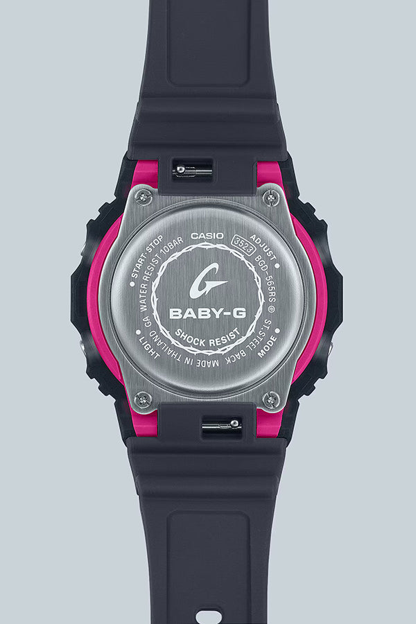BABY-G プレシャスハートセレクション 2024 バラ BGD-565RS-8JF レディース 腕時計 電池式 デジタル スクエア 樹脂バンド レッド 国内正規品 カシオ