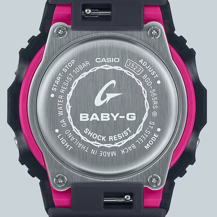 BABY-G プレシャスハートセレクション 2024 バラ BGD-565RS-8JF レディース 腕時計 電池式 デジタル スクエア 樹脂バンド レッド 国内正規品 カシオ