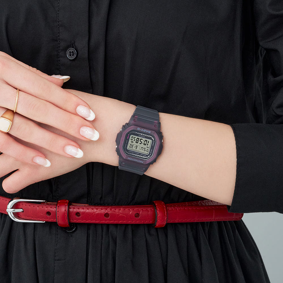 BABY-G プレシャスハートセレクション 2024 バラ BGD-565RS-8JF レディース 腕時計 電池式 デジタル スクエア 樹脂バンド レッド 国内正規品 カシオ