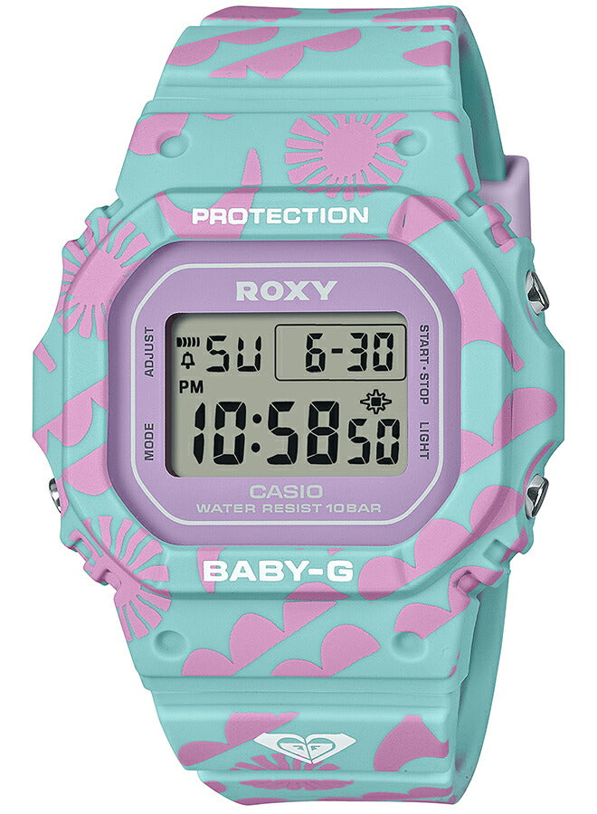 BABY-G ROXY コラボレーションモデル BGD-565RX-2JR レディース 腕時計 電池式 デジタル スクエア 樹脂バンド 国内正規品 カシオ