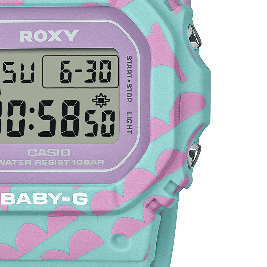 BABY-G ROXY コラボレーションモデル BGD-565RX-2JR レディース 腕時計 電池式 デジタル スクエア 樹脂バンド 国内正規品 カシオ