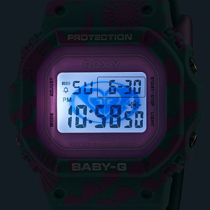 BABY-G ROXY コラボレーションモデル BGD-565RX-2JR レディース 腕時計 電池式 デジタル スクエア 樹脂バンド 国内正規品 カシオ