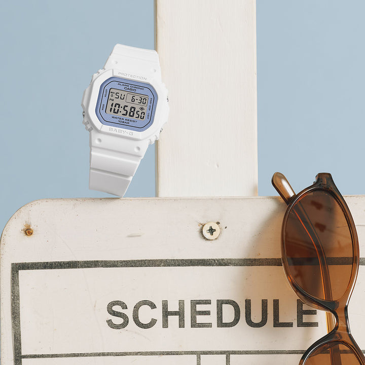 BABY-G シャイニーダイヤル BGD-565SC-2BJF レディース 電池式 デジタル スクエア 樹脂バンド ホワイト