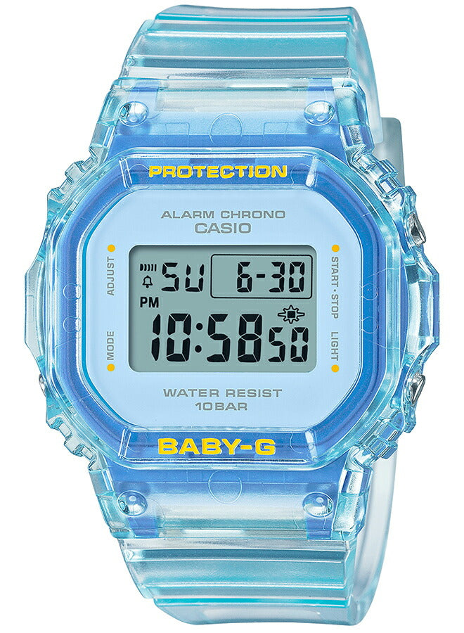 BABY-G サマーゼリー BGD-565SJ-2JF レディース 腕時計 電池式 デジタル スクエア 樹脂バンド ブルー 国内正規品 カシオ