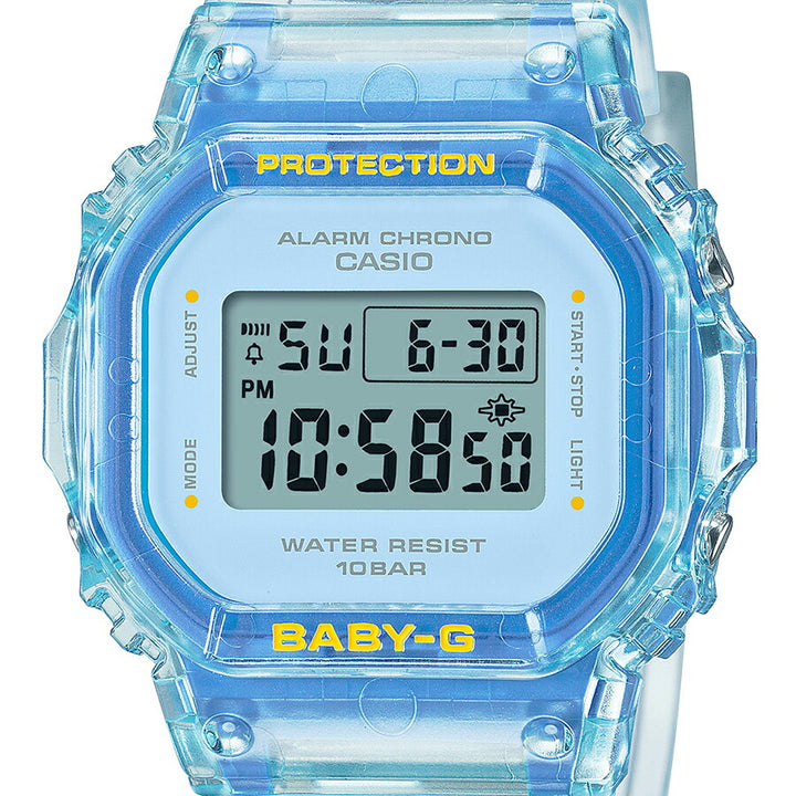 BABY-G サマーゼリー BGD-565SJ-2JF レディース 腕時計 電池式 デジタル スクエア 樹脂バンド ブルー 国内正規品 カシオ