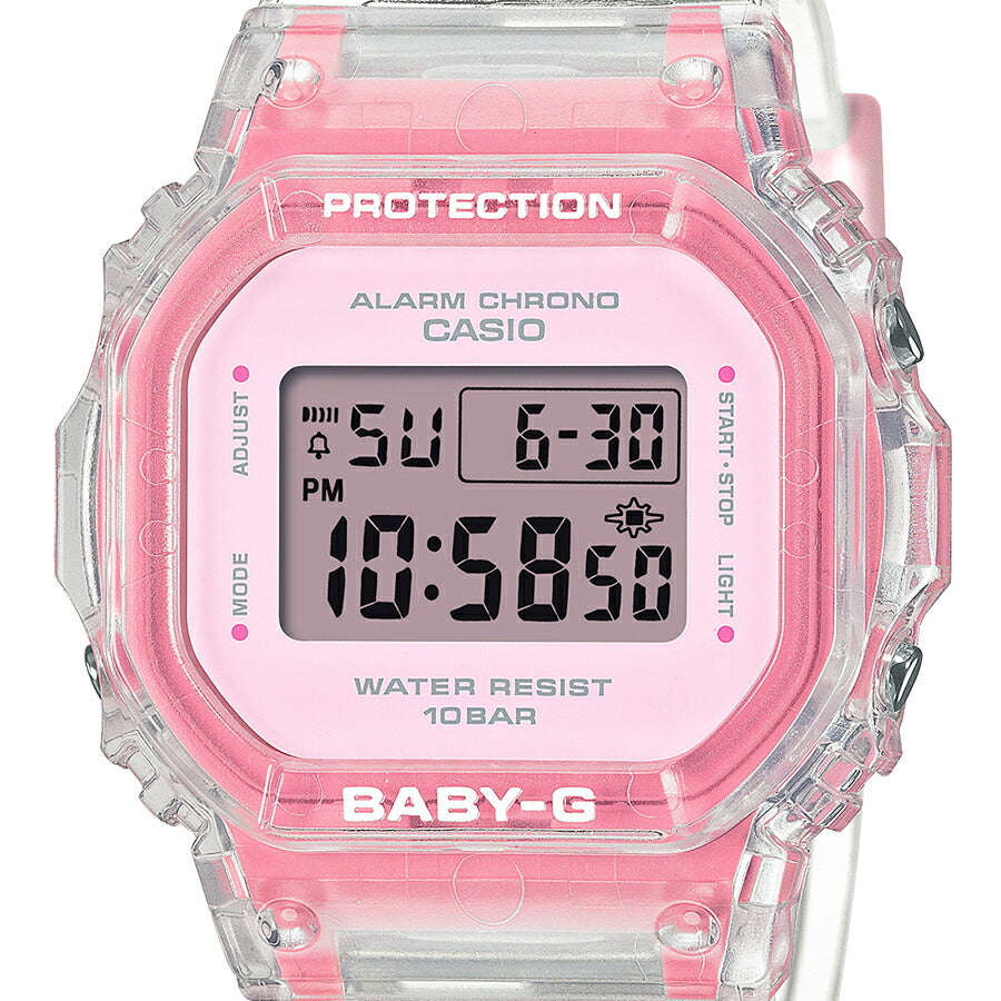 BABY-G サマーゼリー BGD-565SJ-7JF レディース 腕時計 電池式 デジタル スクエア 樹脂バンド ピンク 国内正規品 カシオ