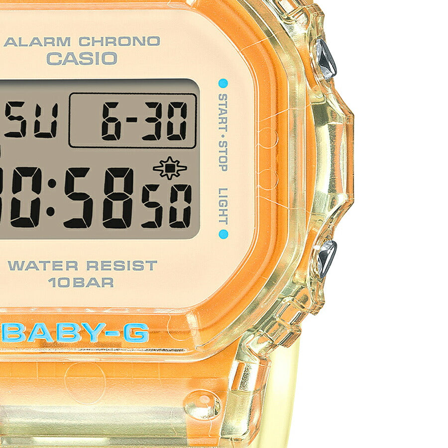 BABY-G サマーゼリー BGD-565SJ-9JF レディース 腕時計 電池式 デジタル スクエア 樹脂バンド イエロー 国内正規品 カシオ