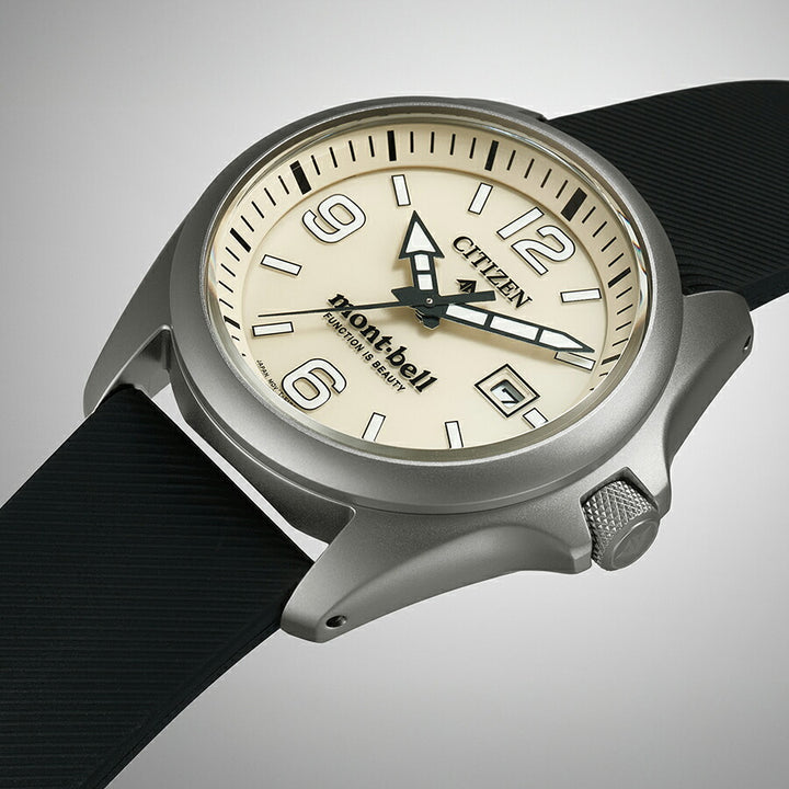 シチズン プロマスター mont-bell モンベル コラボレーション限定モデル BN0247-10A メンズ ソーラー アイボリーダイヤル ブラウン 革ベルト