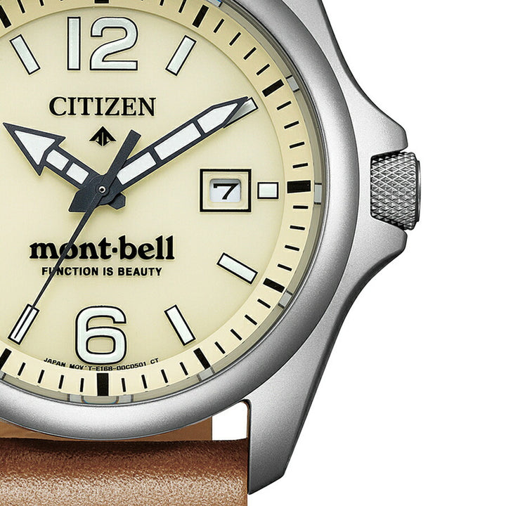 シチズン プロマスター mont-bell モンベル コラボレーション限定モデル BN0247-10A メンズ ソーラー アイボリーダイヤル ブラウン 革ベルト