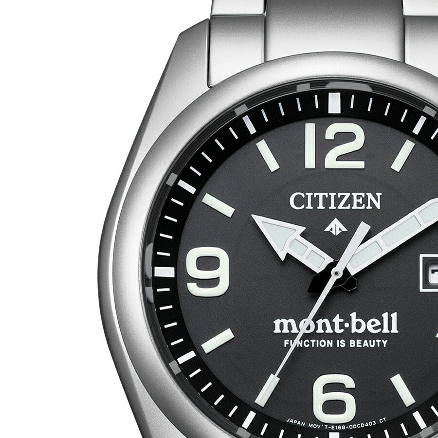 シチズン プロマスター mont-bell モンベル コラボレーション限定モデル BN0247-52E メンズ ソーラー ブラックダイヤル シルバー
