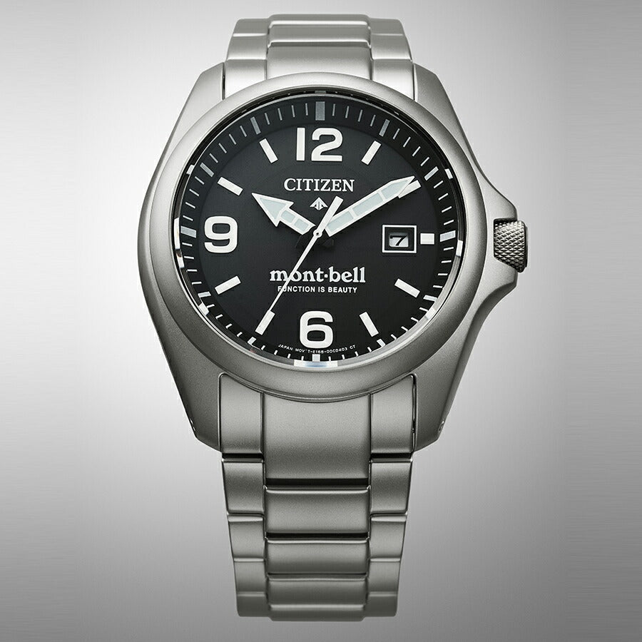 シチズン プロマスター mont-bell モンベル コラボレーション限定モデル BN0247-52E メンズ ソーラー ブラックダイヤル シルバー