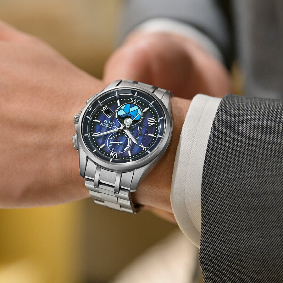 シチズン アテッサ ムーンフェイズ DEAR Collection 限定モデル 2025 ステンドグラス BY1000-51L メンズ ソーラー 電波