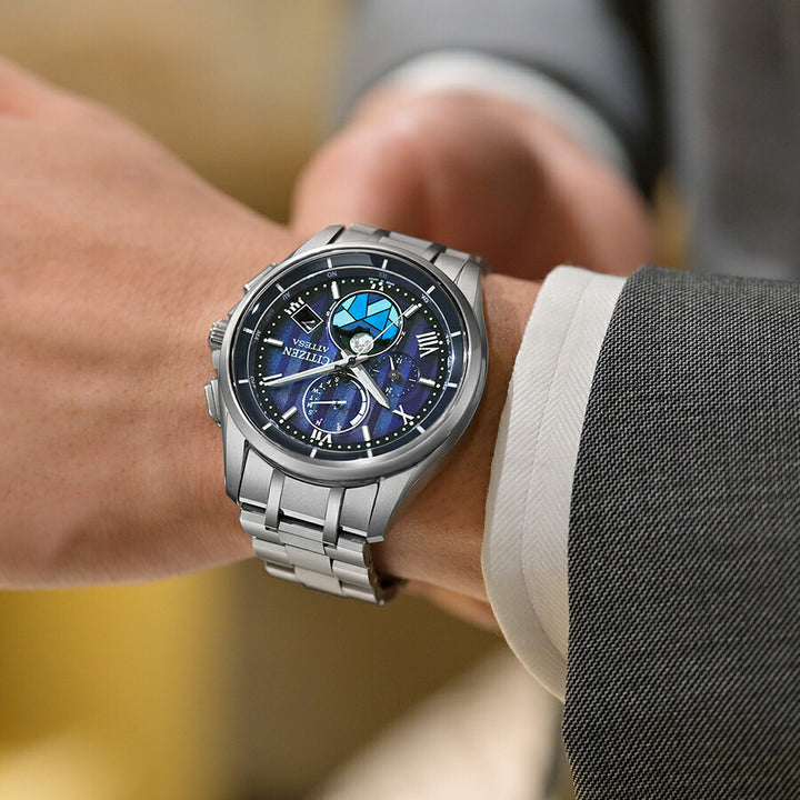 シチズン アテッサ ムーンフェイズ DEAR Collection 限定モデル 2025 ステンドグラス BY1000-51L メンズ ソーラー 電波