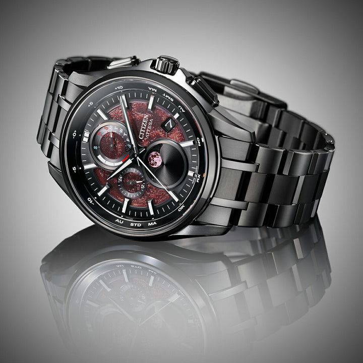 シチズン アテッサ ムーンフェイズ ルナプログラム Shades of Red 限定モデル ブラッドムーン 皆既月食 BY1005-73Z メンズ ソーラー 電波