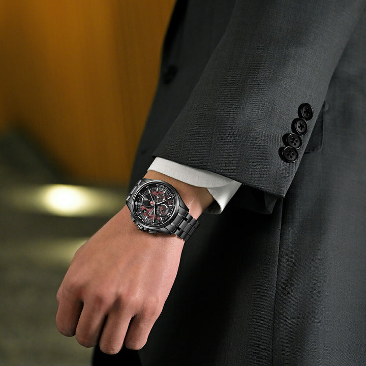 シチズン アテッサ ムーンフェイズ ルナプログラム Shades of Red 限定モデル ブラッドムーン 皆既月食 BY1005-73Z メンズ ソーラー 電波