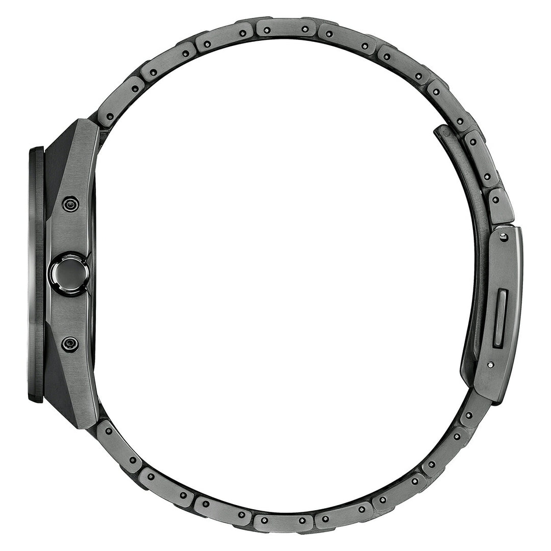 シチズン アテッサ ACT Line アクトライン ブラックチタンシリーズ 3針 コンパクト CB3045-61L メンズ ソーラー 電波 スーパーチタニウム ネイビーダイヤル