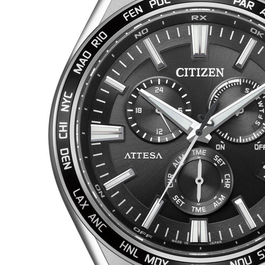 シチズン アテッサ ACT Line アクトライン CB5966-69E メンズ 腕時計 ソーラー 電波 クロノグラフ ブラック
