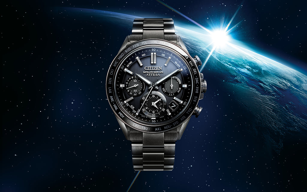 シチズン アテッサ ACT Line アクトライン ブラックチタンシリーズ CC4055-65E メンズ 腕時計 ソーラー GPS衛星電波受信 クロノグラフ サファイアベゼル