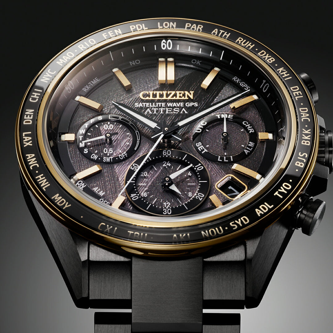 シチズン アテッサ ACT Line エコ・ドライブ 50周年記念 限定モデル LIGHT in BLACK CC4078-51E メンズ ソーラー GPS衛星電波受信 クロノグラフ