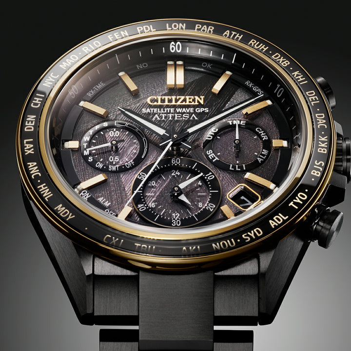 シチズン アテッサ ACT Line エコ・ドライブ 50周年記念 限定モデル LIGHT in BLACK CC4078-51E メンズ ソーラー GPS衛星電波受信 クロノグラフ