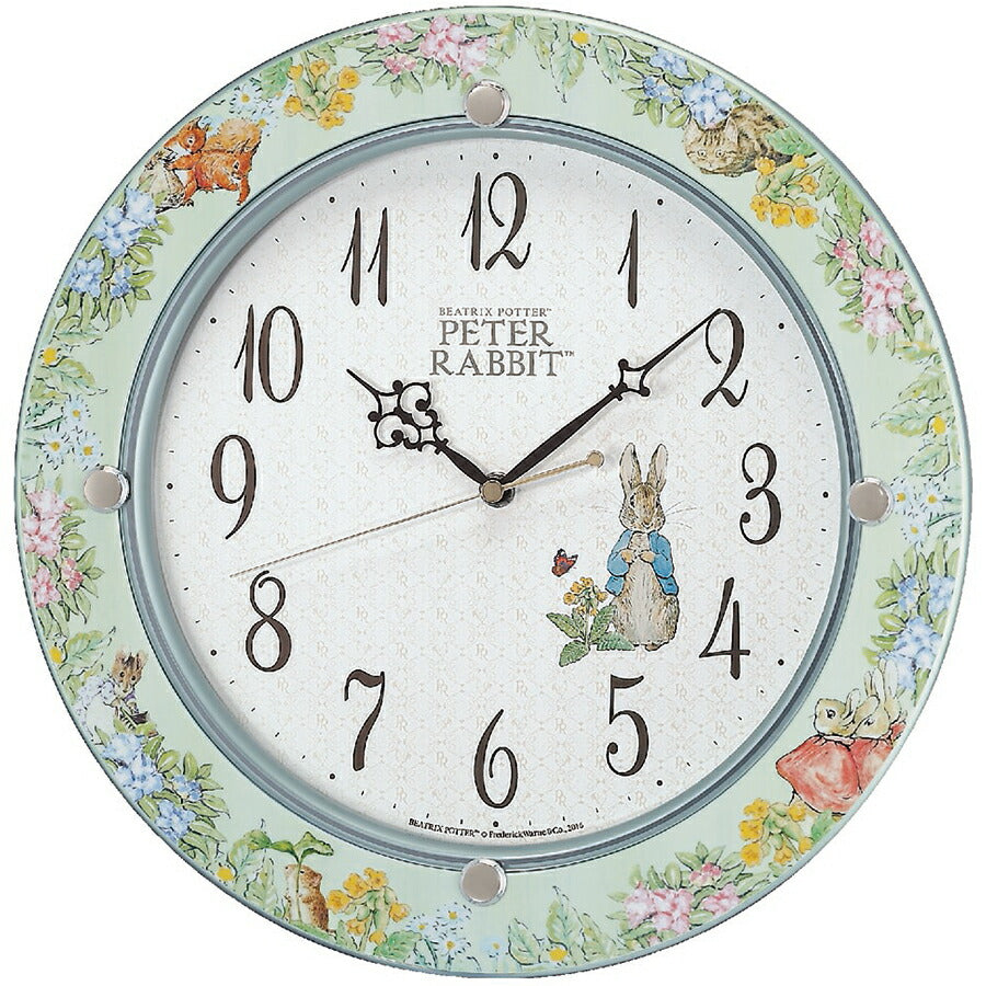 セイコー クロック ピーターラビット 電波 掛け時計 CL614M クオーツ