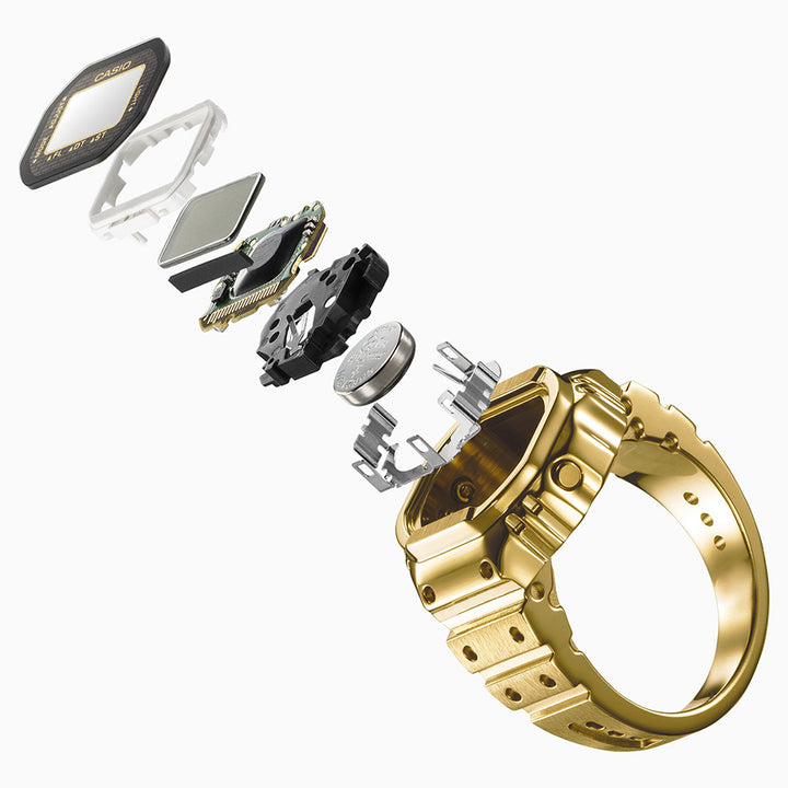 カシオ リングウオッチ ゴールド CRW-001G-9JR メンズ レディース 時計 電池式 デジタル