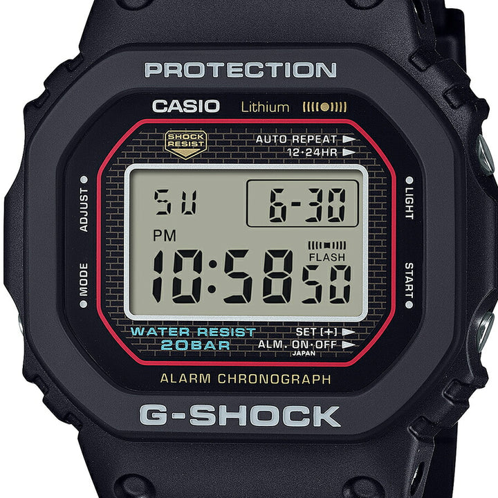 G-SHOCK 初代 復刻モデル DW-5000R-1AJF メンズ 電池式 デジタル スクエア 樹脂バンド 日本製 国内正規品 カシオ