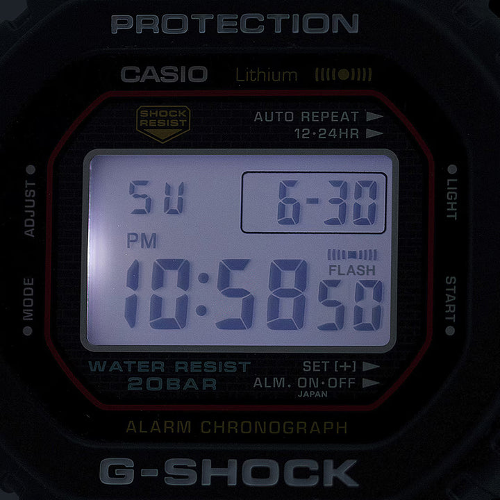 G-SHOCK 初代 復刻モデル DW-5000R-1AJF メンズ 電池式 デジタル スクエア 樹脂バンド 日本製 国内正規品 カシオ