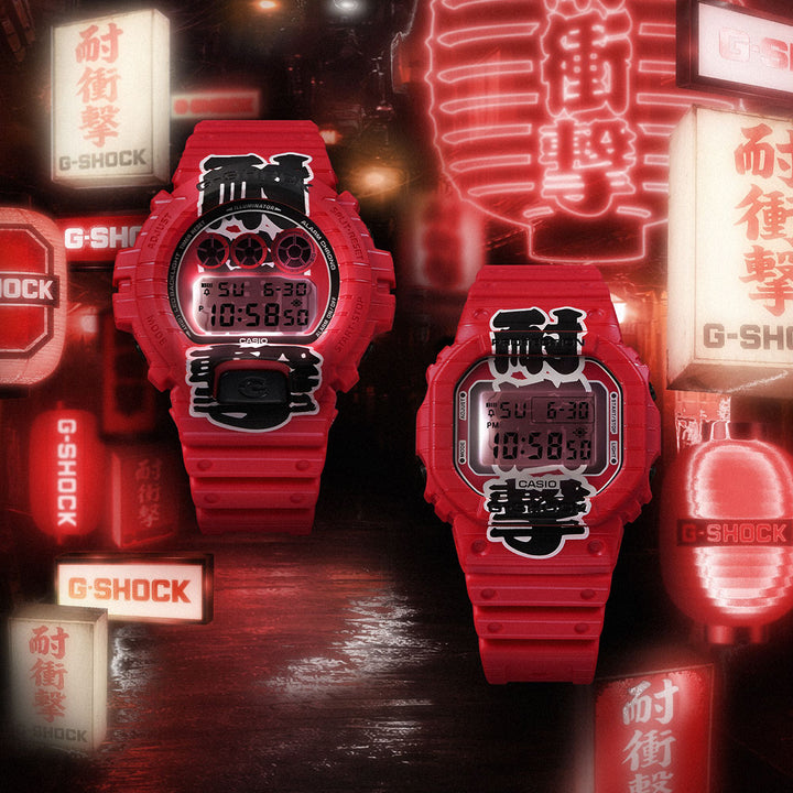 G-SHOCK 赤提灯 耐衝撃 DW-5600AKA-4JR メンズ 電池式 デジタル スクエア 樹脂バンド 日本製