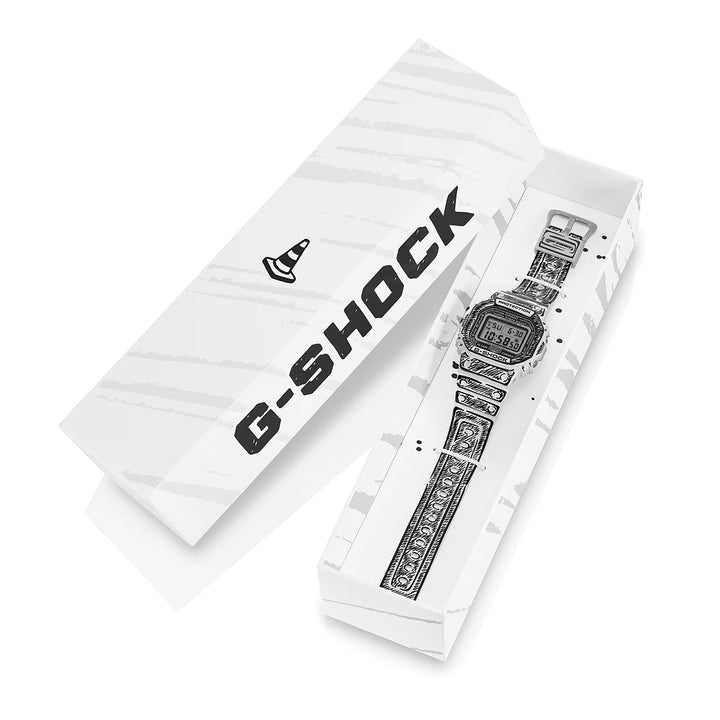 G-SHOCK Joshua Vides コラボレーションモデル ホワイト DW-5600JV-7JR メンズ 電池式 デジタル スクエア 樹脂バンド