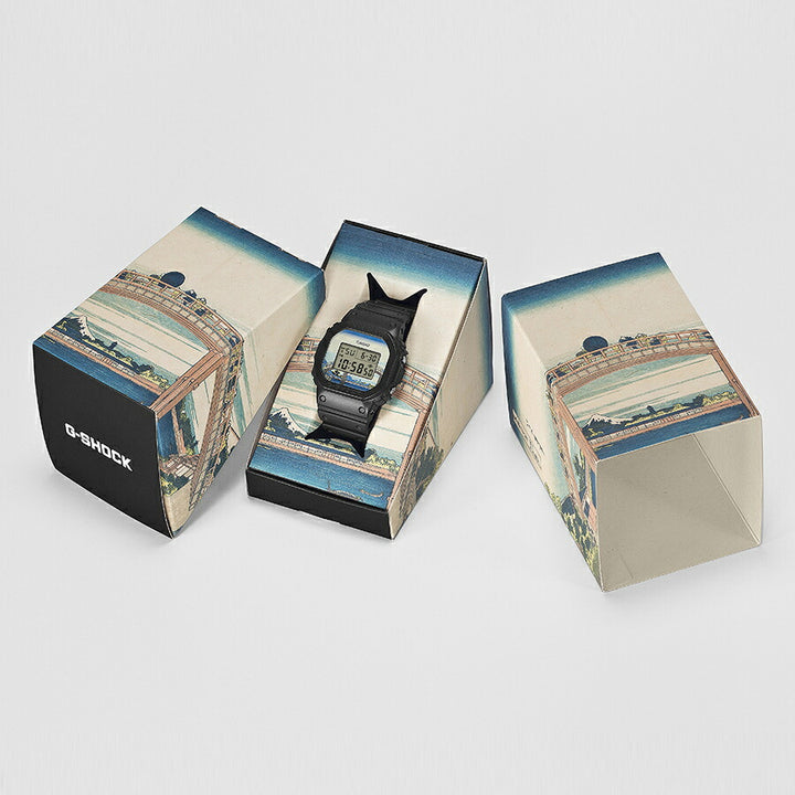 G-SHOCK 葛飾北斎 深川万年橋下 DW-5600KHFM25-1JR メンズ 電池式 デジタル スクエア 樹脂バンド 日本製