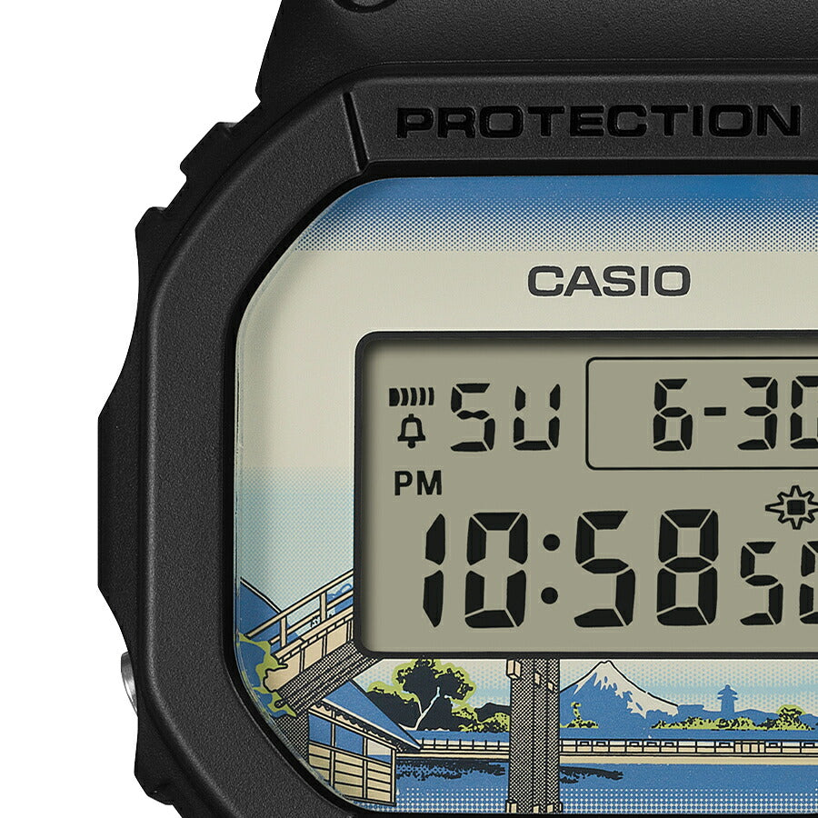 G-SHOCK 葛飾北斎 深川万年橋下 DW-5600KHFM25-1JR メンズ 電池式 デジタル スクエア 樹脂バンド 日本製