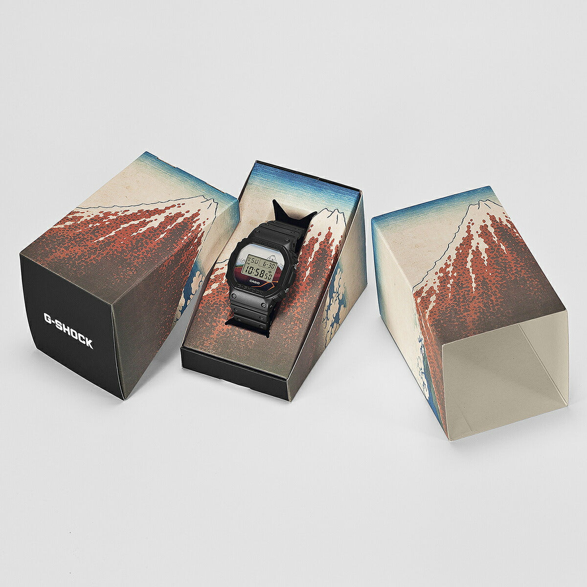 1月10日発売》G-SHOCK 葛飾北斎 山下白雨 DW-5600KHSH25-1JR メンズ