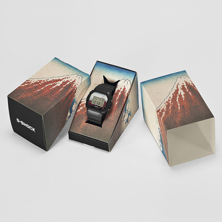 G-SHOCK 葛飾北斎 山下白雨 DW-5600KHSH25-1JR メンズ 電池式 デジタル スクエア 樹脂バンド 日本製