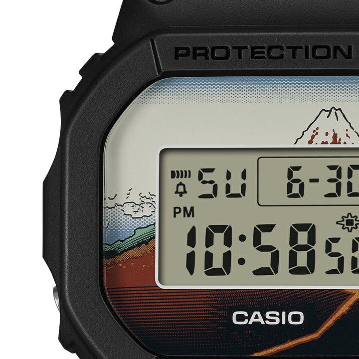 G-SHOCK 葛飾北斎 山下白雨 DW-5600KHSH25-1JR メンズ 電池式 デジタル スクエア 樹脂バンド 日本製