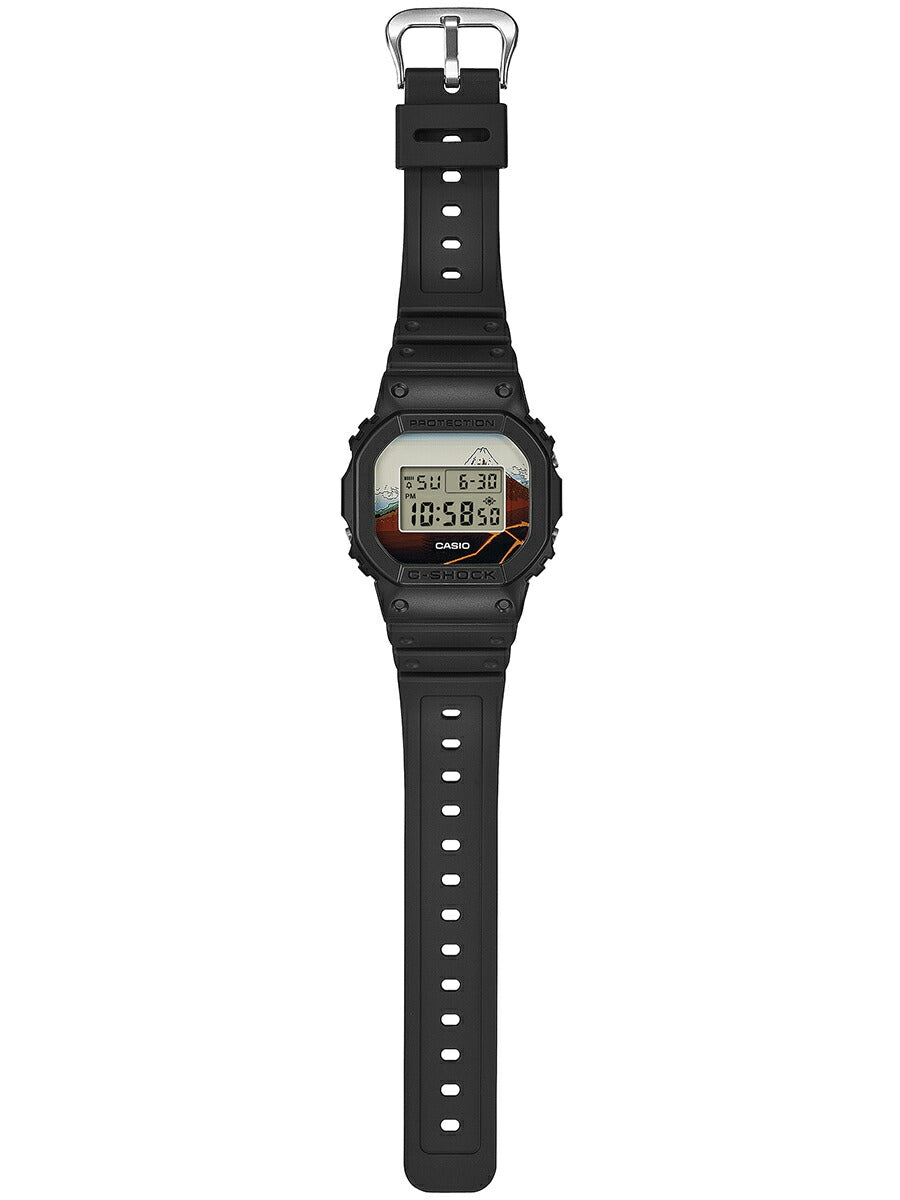 G-SHOCK 葛飾北斎 山下白雨 DW-5600KHSH25-1JR メンズ 電池式 デジタル スクエア 樹脂バンド 日本製