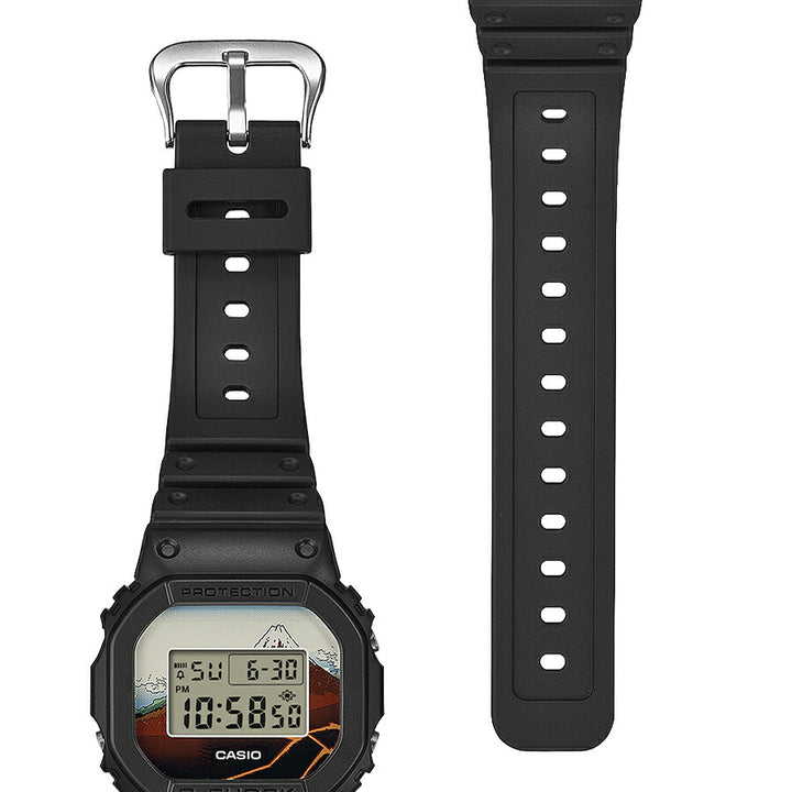 G-SHOCK 葛飾北斎 山下白雨 DW-5600KHSH25-1JR メンズ 電池式 デジタル スクエア 樹脂バンド 日本製