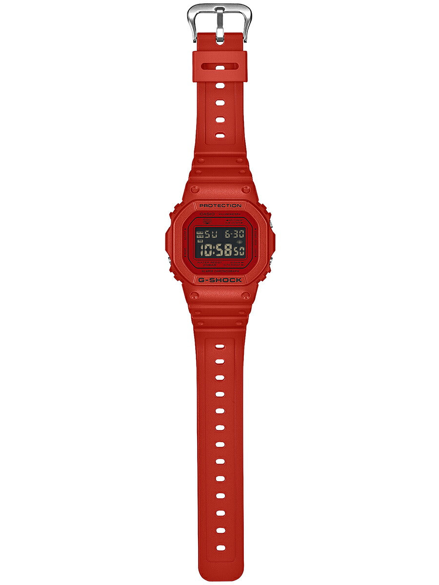 G-SHOCK アイコニック スタイルズ レッド ブラックアクセント DW-5600RRB-4JF メンズ 電池式 デジタル スクエア 樹脂バンド 反転液晶