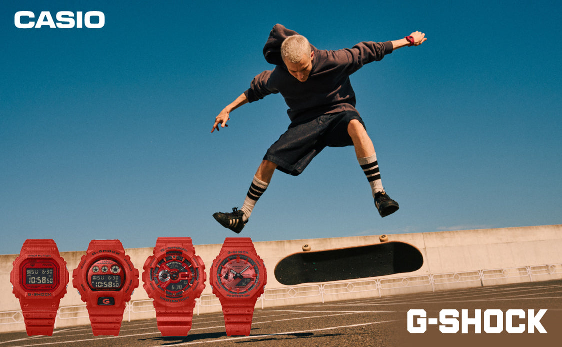 G-SHOCK アイコニック スタイルズ レッド ブラックアクセント DW