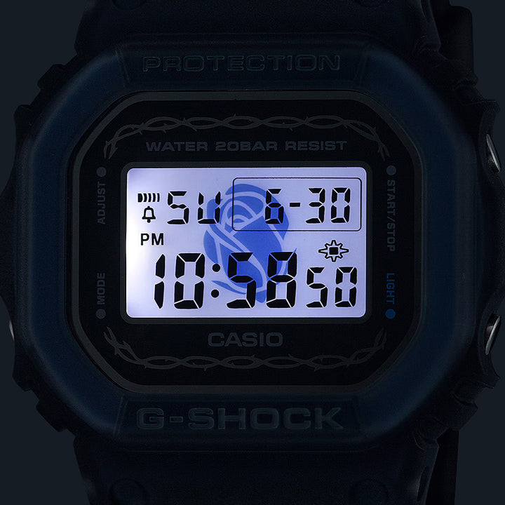 G-SHOCK プレシャスハートセレクション 2024 バラ DW-5600RS-8JF メンズ 腕時計 電池式 デジタル スクエア 樹脂バンド ブルー