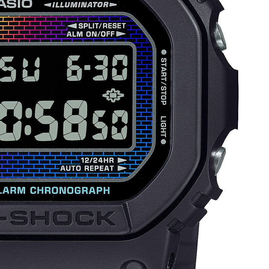 G-SHOCK レインボー ブリック ウォール DW-5600RW-1JF メンズ 腕時計 電池式 デジタル スクエア 樹脂バンド 反転液晶 国内正規品 カシオ